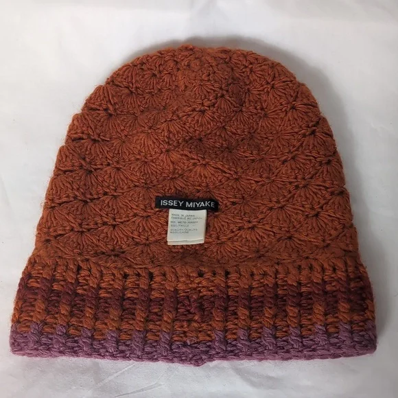 Issey Miyake Vintage Wool Crochet Knit Winter Hat - Picture 3 of 6